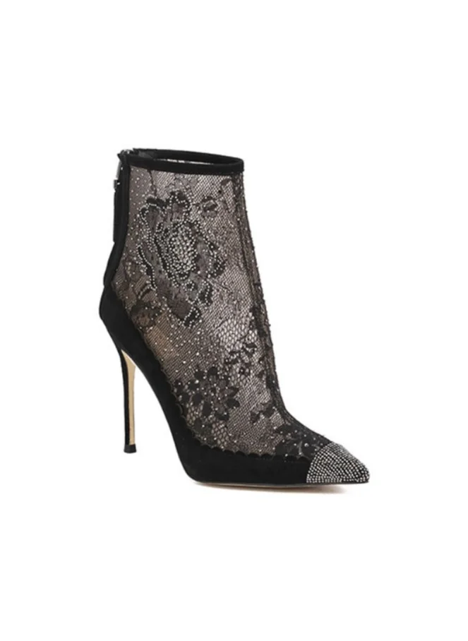 نيكولي Artistic designer boots featuring rhinestone embellishments