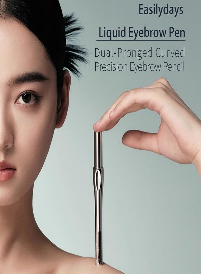 Easilydays Waterproof Eyebrow Pencil with 2 Tip, Microblading Eyebrow Pencils for Women, Waterproof and Last All Day Thin Brow Pencil with Precise Tip for Natural and Hair Like Brows, Soft Ash Black - Image 2