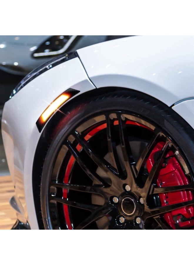 6 Pieces Car Reflective Trim Carbon Fiber Side Marker Stickers Automotive Exterior Accessories Door Reflector Guard for Car Pickup Truck Wheel Well Arch - Image 5