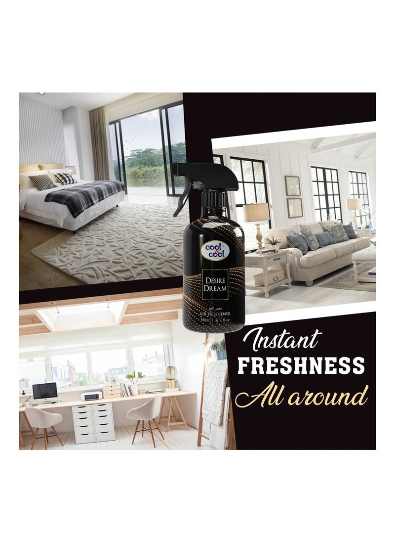 Cool & Cool Cool & Cool Desire Dream Air Freshener | Long Lasting Fragrance, Eliminates Bad Odour, 500ml  - Image 4