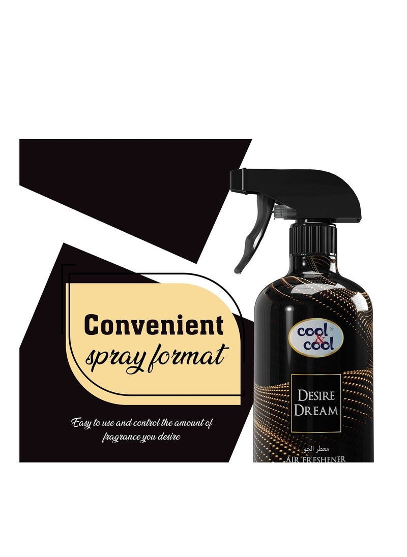 Cool & Cool Cool & Cool Desire Dream Air Freshener | Long Lasting Fragrance, Eliminates Bad Odour, 500ml  - Image 3