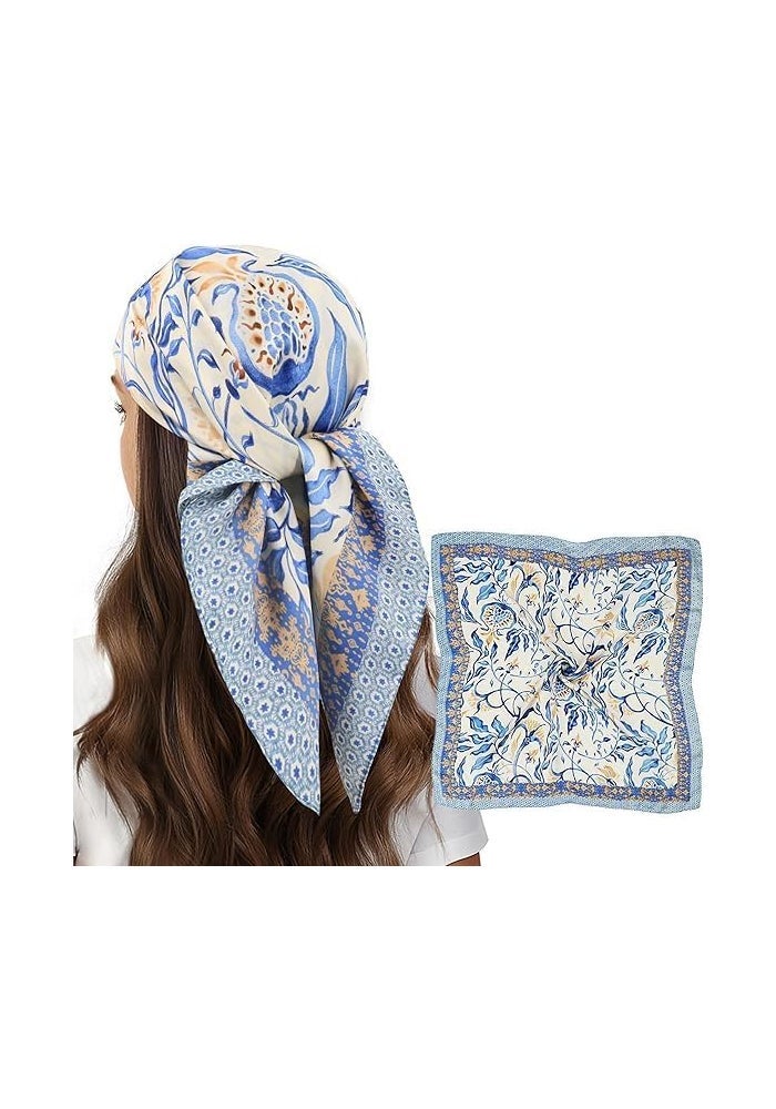 NALACAL Women's 27'' Square Satin Silk Feeling Head Scarf - Versatile Fashion Accessory - Image 1