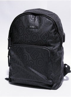 BOSS BOSS Men's Black Subtle Logo Pattern Backpack  - Image 1