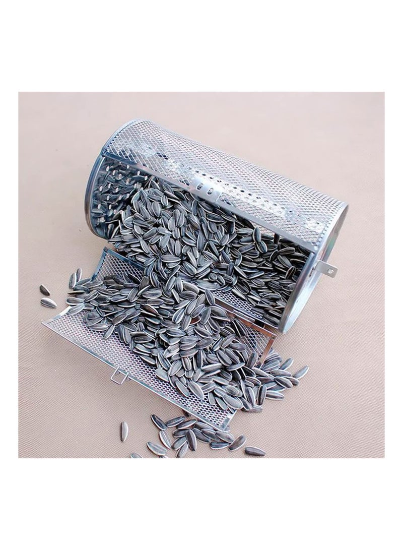 Rotisserie Basket for Air Fryer, 360° Rotating Grill Drum, Stainless Steel Tumble Rotisserie Oven Cage for Baking Turkey, BBQ, Peanuts(14X18cm) - Image 5