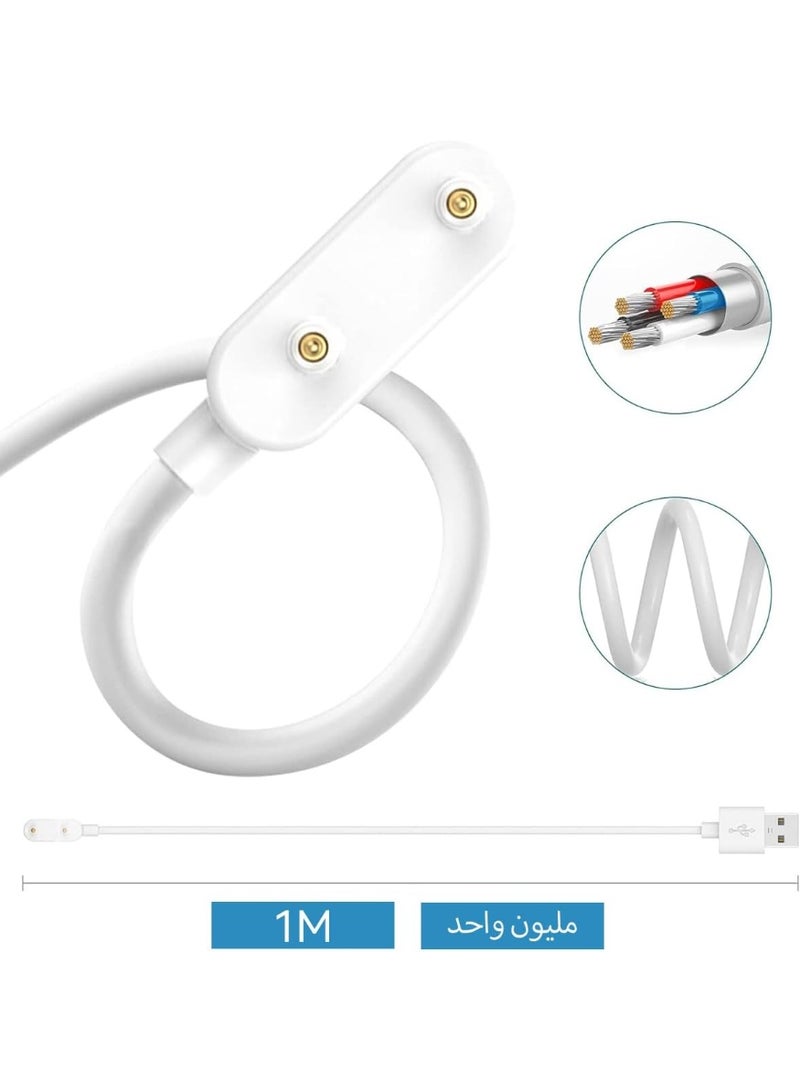 Five Star Electronics Charger Compatible with Huawei Watch Fit3, USB Charging Cable Cord Base Dock Charger Adapter Stand For Huawei Band 10/9/8/7/6 smartwatch (White) - Image 5