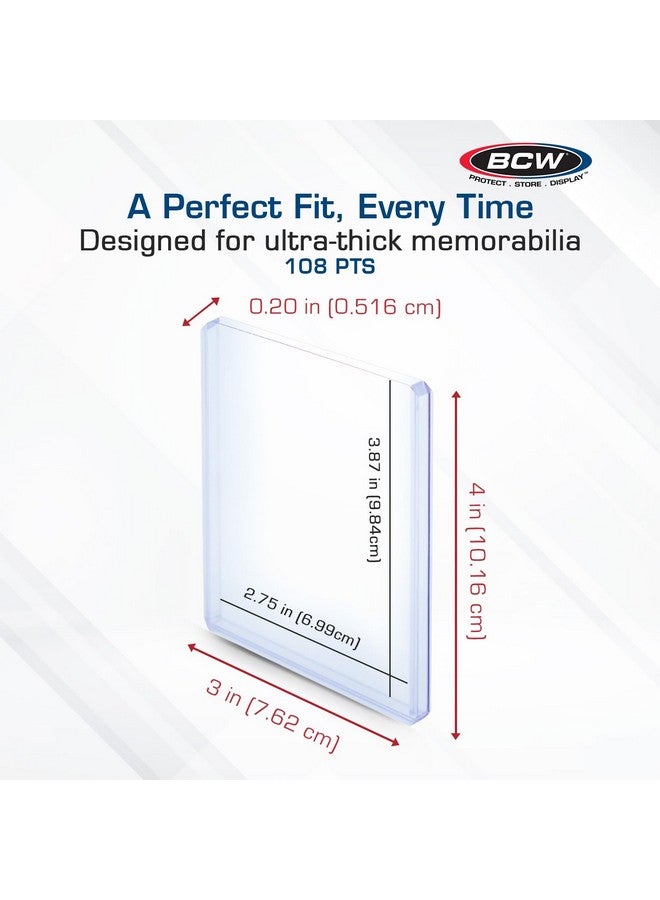 BCW 108 PT. Thick Card Topload Holder - Pack of 1 | Durable Rigid PVC Toploader | Toploaders for Memorabilia, Jersey, Patch, and Relic Cards - Image 3