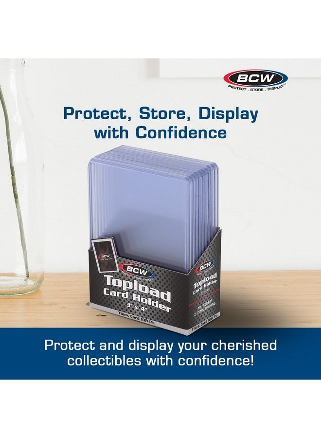 BCW 108 PT. Thick Card Topload Holder - Pack of 1 | Durable Rigid PVC Toploader | Toploaders for Memorabilia, Jersey, Patch, and Relic Cards - Image 5