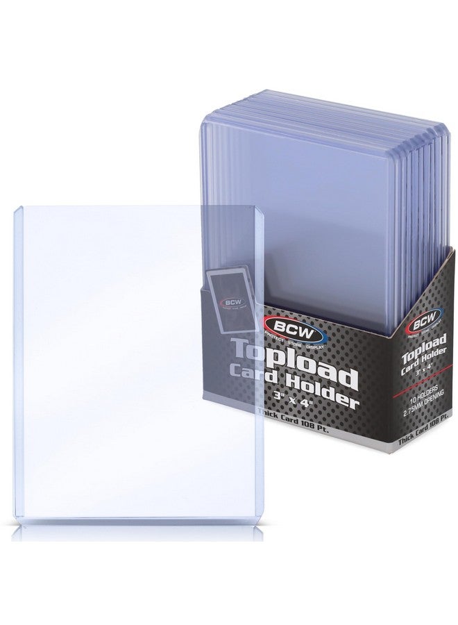 BCW 108 PT. Thick Card Topload Holder - Pack of 1 | Durable Rigid PVC Toploader | Toploaders for Memorabilia, Jersey, Patch, and Relic Cards - Image 1
