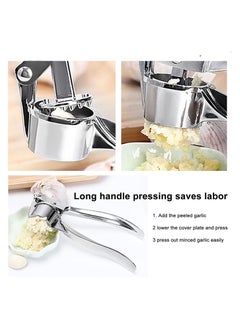 Garlic Press, Garlic Mincer Large-Capacity Garlic Crusher, Heavy-duty  Garlic Smasher, Rustproof Ginger Press Garlic Squeezer - Professional  Grade