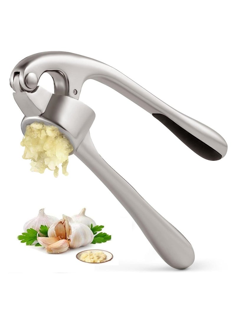 TOP CHOICE - Garlic Press Stainless Steel Premium Professional Kitchen Garlic Crusher Ergonomic Handle Rust Proof Easy Squeeze Clean Dishwasher Safe Kitchen Cooking Gadget - Image 1