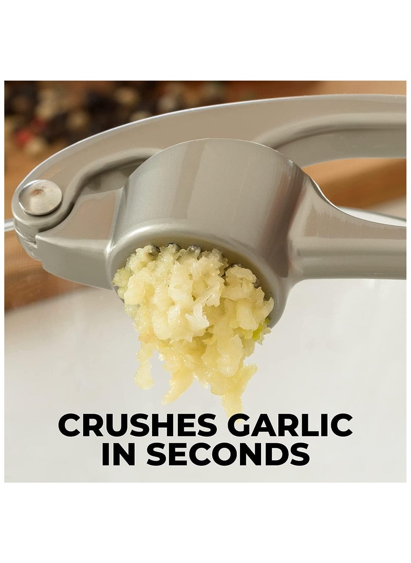 TOP CHOICE - Garlic Press Stainless Steel Premium Professional Kitchen Garlic Crusher Ergonomic Handle Rust Proof Easy Squeeze Clean Dishwasher Safe Kitchen Cooking Gadget - Image 1