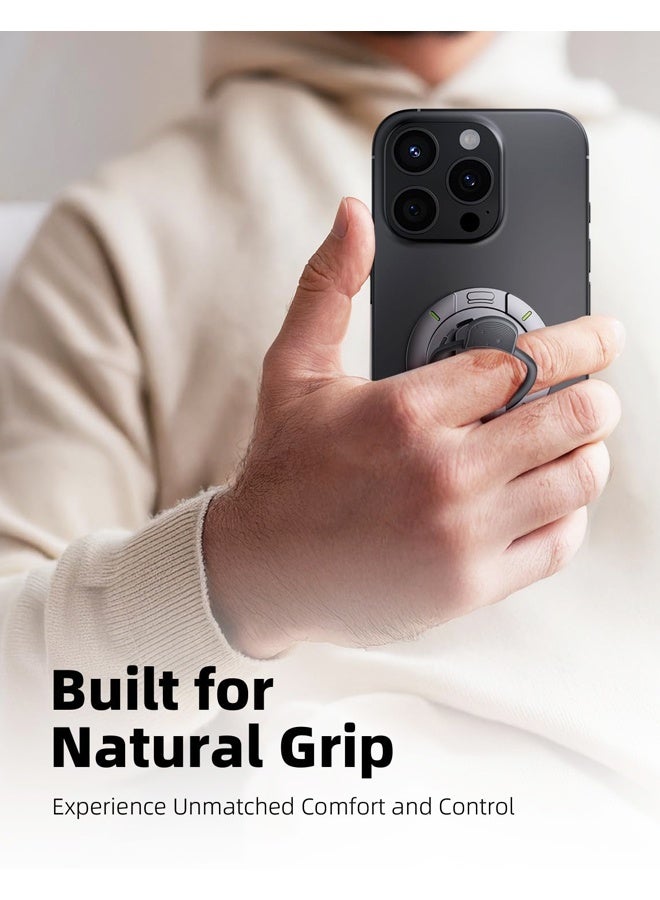 MagSafe Phone Grip Stand, 3-in-1 Magnetic Finger Ring Holder with Double-Sided Magnet,Magnetic Phone Stand for iPhone17/16/15/14/13/12 Series - Image 3
