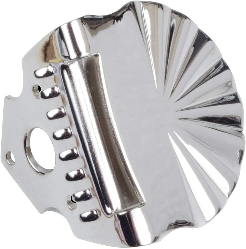 M-134 Vintage Scalloped Tailpiece - Nickel,brown