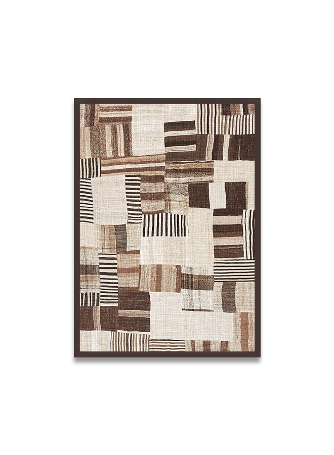 Marktna Canvas Wall Art For Wall Decoration Abstract Design With A Hollow Brown Frame Size 120x80cm One Piece - Image 2