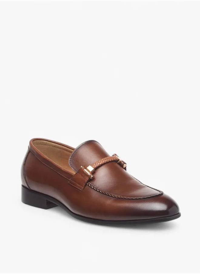 DUCHINI Men's Solid Slip-On Loafers