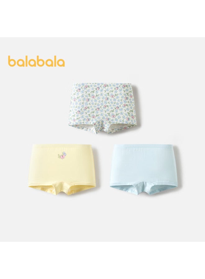 Balabala Girls' Cotton Boyshort Underwear, Children's Boxer Briefs, For Young And Older Kids, Skin-friendly, No Wedgie, Pack Of Three, 208924170036 - Image 1