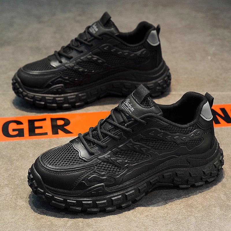 Labor Insurance Shoes Men'S Summer Breathable Wear-Resistant Autumn Work Shoes Men'S Black Sports Work Dad Men'S Shoes - Image 3