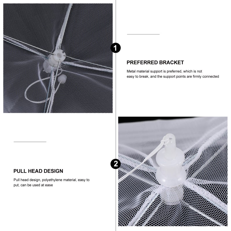 6pcs Food Cover Foldable Food Cover Kitchen Food Preservation Cover - Image 5