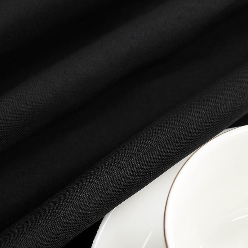 FXKS 4 Packs Black Round Table Cloth 90 Inch Circular Table Cloth, Stain and Resistant Washable Polyester Round Tablecloth Table Cover for Wedding Parties Banquet Reception Gift Table - Image 4
