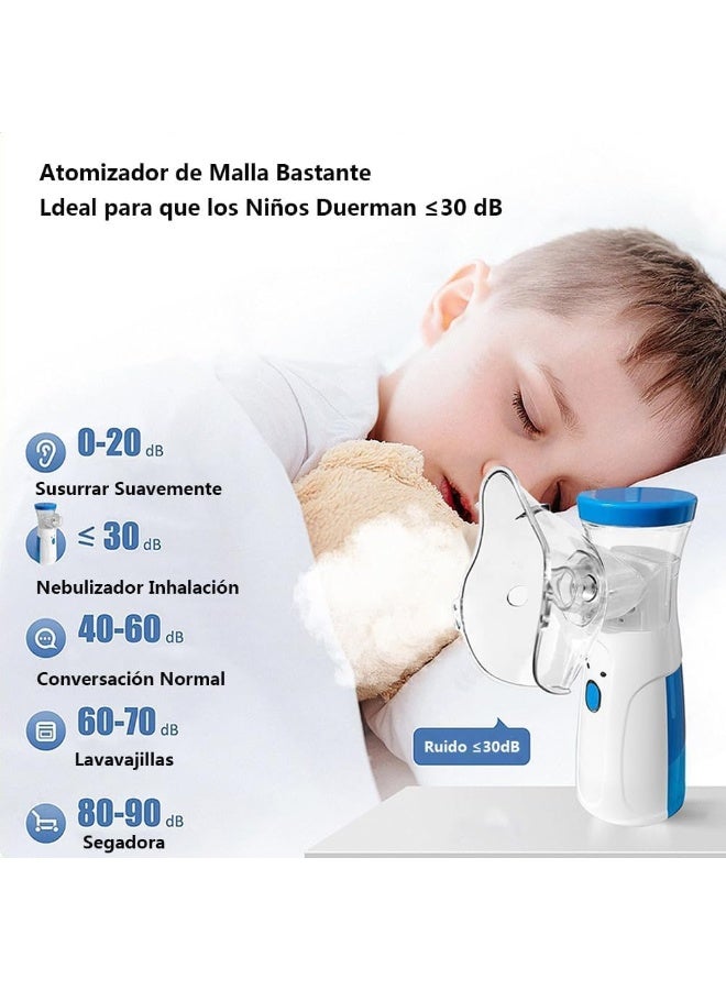 Portable Cold Mist Steam Inhaler - Mini Ultrasonic Nebulizer - Quiet & Easy to Use for Travel & Home Use - Image 2