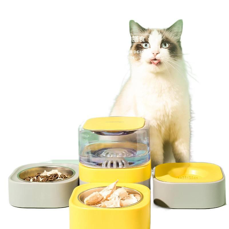 Stainless Steel Pet Bowl with Double Bowl Feeding Bowl Feeding Accessory Pet Food Bowl Routine Feeding - Image 2