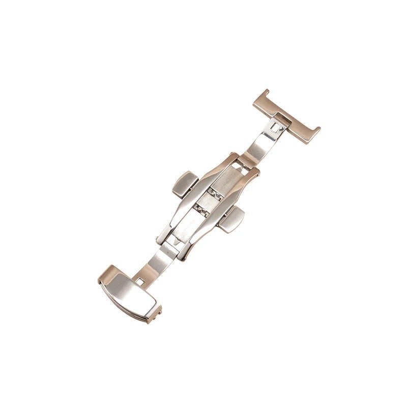 Bluejw Luxury High Quality Stainless Steel Folding Butterfly Buckle Deployment Clasp Buckle Rubber Nylon Leather Watch Strap Buckle - Image 1