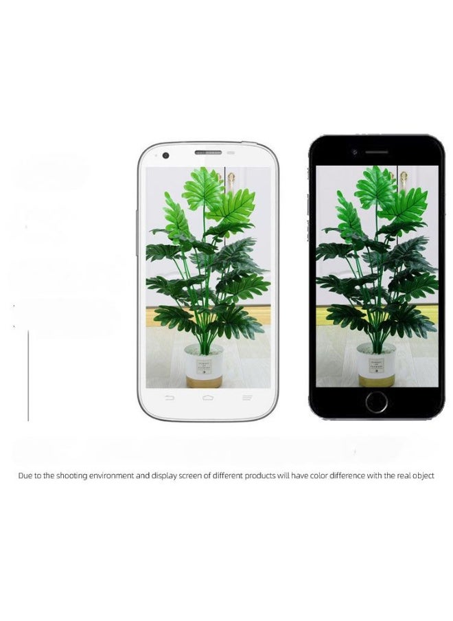 Generic 12 Forked Branches Simulated Plant Bonsai With Plastic Flower Pots Indoor Living Room Decoration Simulated Green Plants Potted Plants Artificial Flower Decorations Bonsai  - Image 3