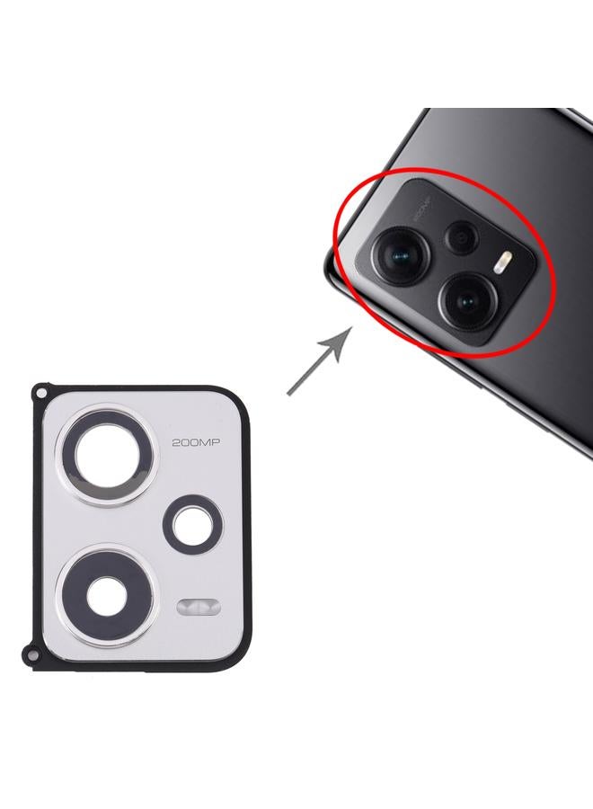 erorex Back Camera Lens Frame for Xiaomi Redmi Note 12 Pro+ (Silver) - Image 4