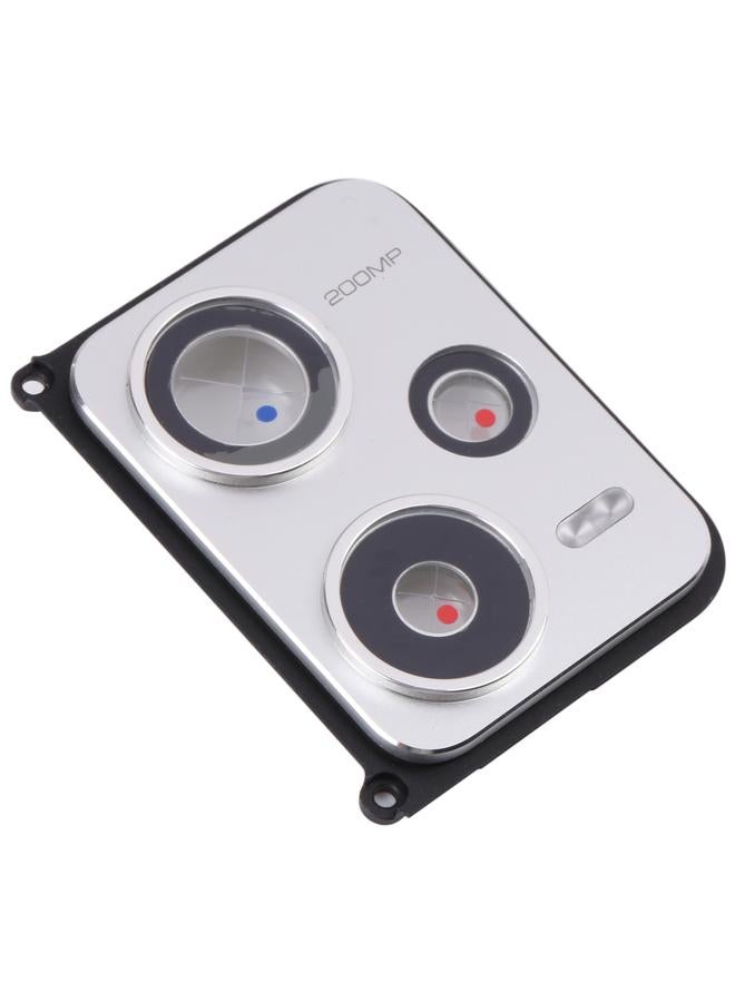 erorex Back Camera Lens Frame for Xiaomi Redmi Note 12 Pro+ (Silver) - Image 2