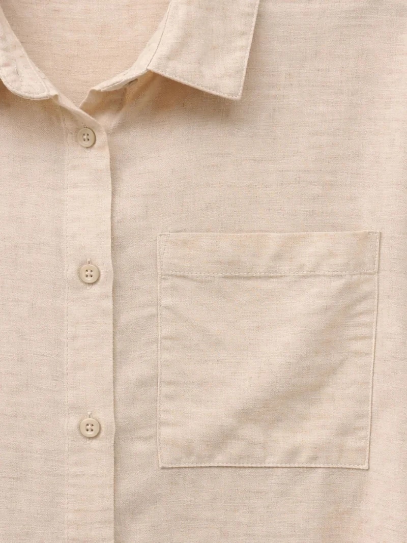 ميكسراي Mixray Oversize Linen Blend Shirt