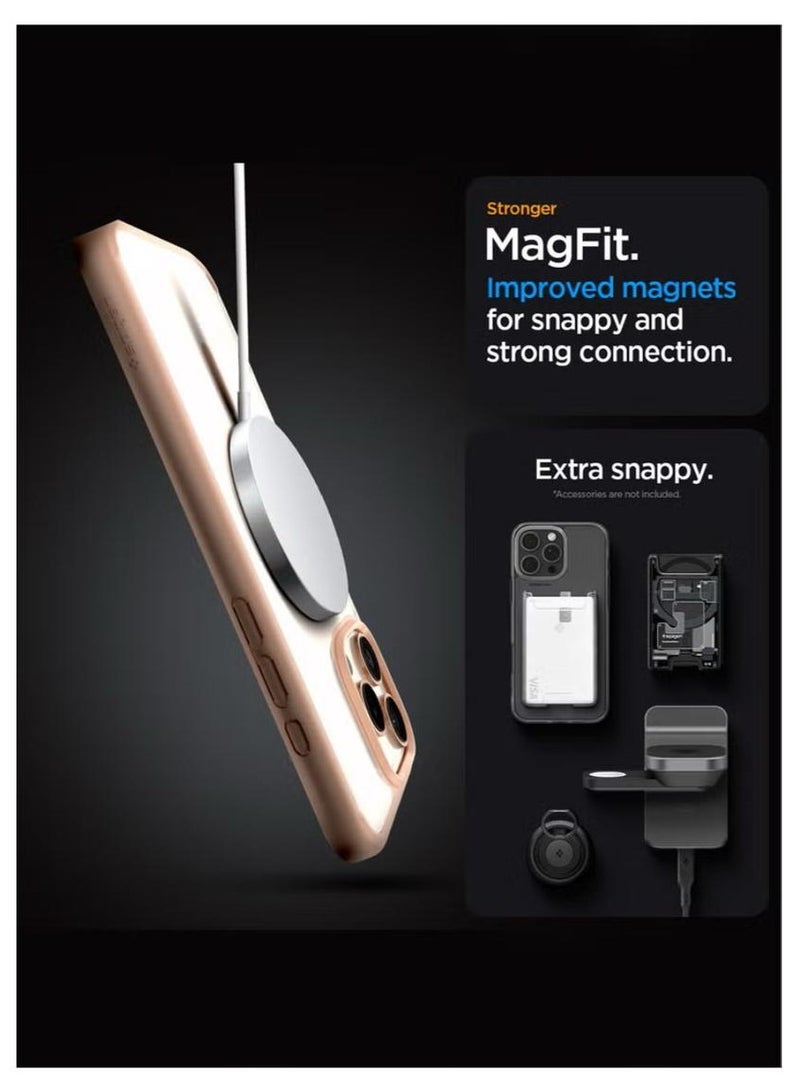 Spigen Ultra Hybrid MagFit for iPhone 16 Pro Case Cover with MagSafe (2024) Rose Titanium - Image 5