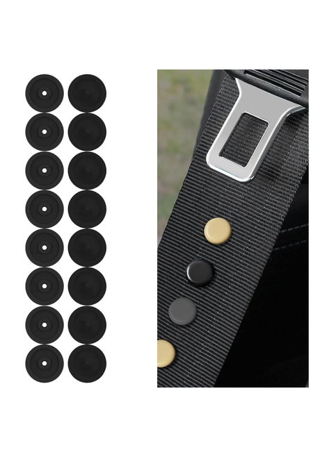 8 Sets Universal Fit Seatbelt Stopper Kit Seat Belt Stop Button Snap-on Seat Belt Button Stop Seat Belt Buckle Button Prevent Buckle Plastic Clip Stop from Sliding Down The Belt