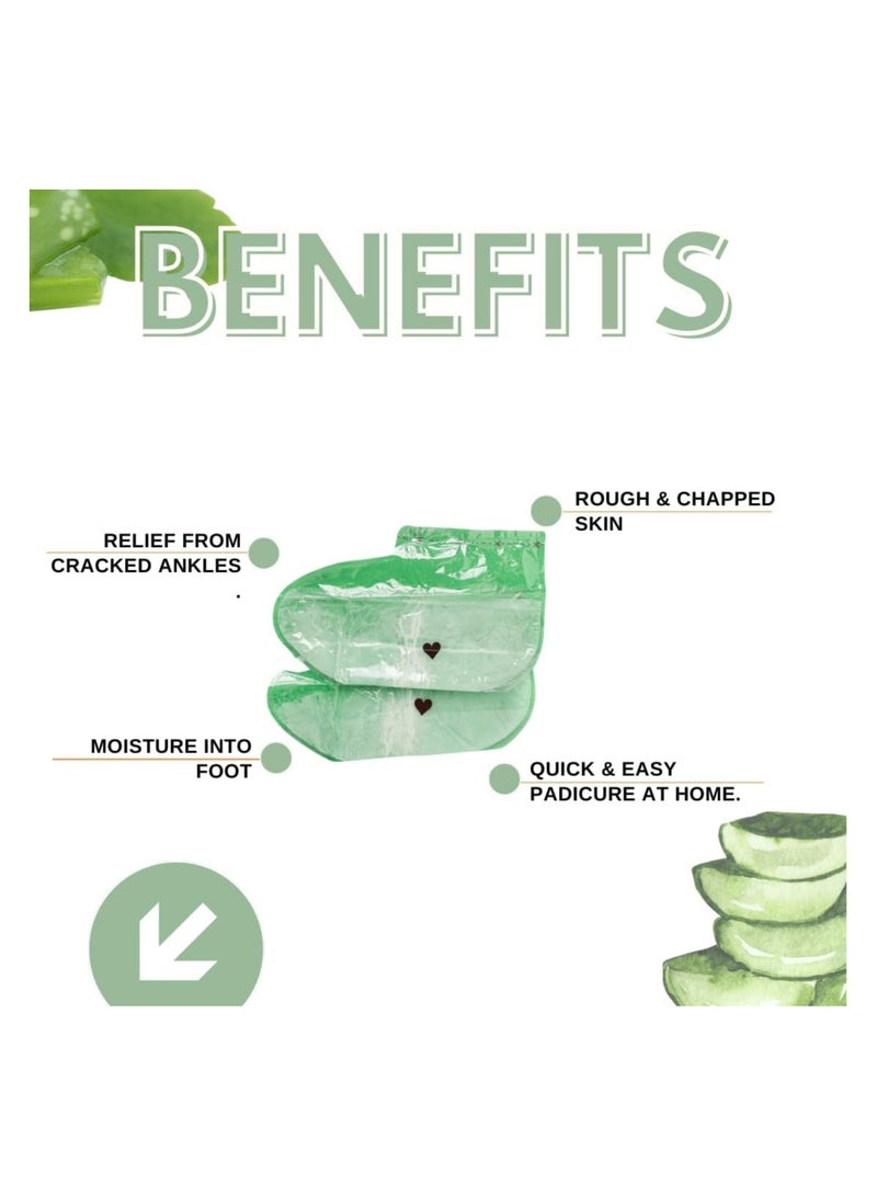 brunson جوارب شمع البارافين القابلة للاستخدام مرة واحدة من برونسون للعناية بالقدمين، جوارب ترطيب سبا للقدمين للشفاء من الكعوب المتشققة والجلد الجاف، 6 قطع - Image 3