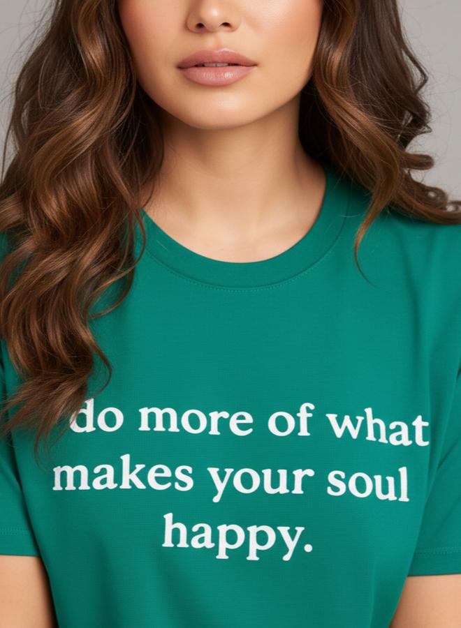 PAUSE Women Green Slogan Print T-Shirt - Image 4
