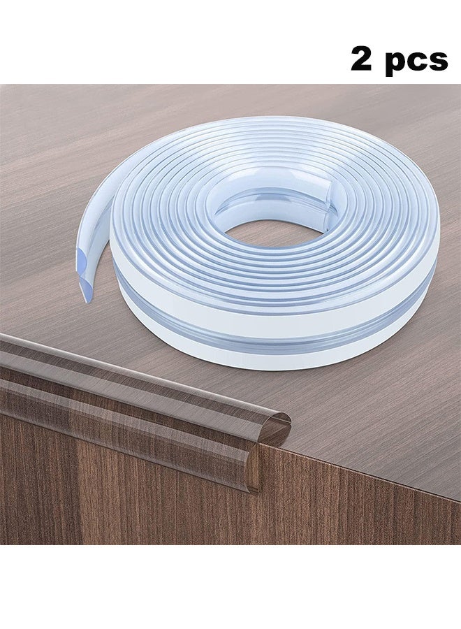 2 rolls of 2m Edge Protector Strip, Baby Proof Corners and Edges Furniture Corner Protectors, Pre-Tape Adhesive Corner Protectors for Furniture Against Sharp Corners. - Image 1