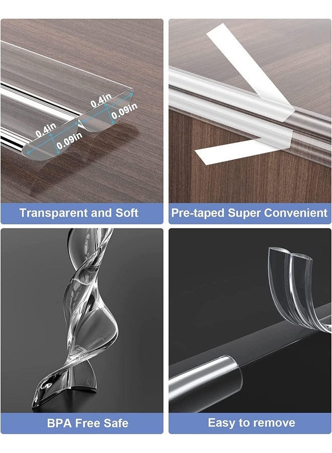 2 rolls of 2m Edge Protector Strip, Baby Proof Corners and Edges Furniture Corner Protectors, Pre-Tape Adhesive Corner Protectors for Furniture Against Sharp Corners. - Image 3