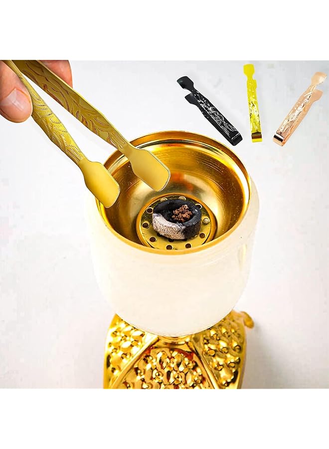 erorex 3Pcs Metal Incense Burner Tongs Gold Plated Metal Incense Cone Tong Specially Designed For Handle Incense 3 Color - Image 3