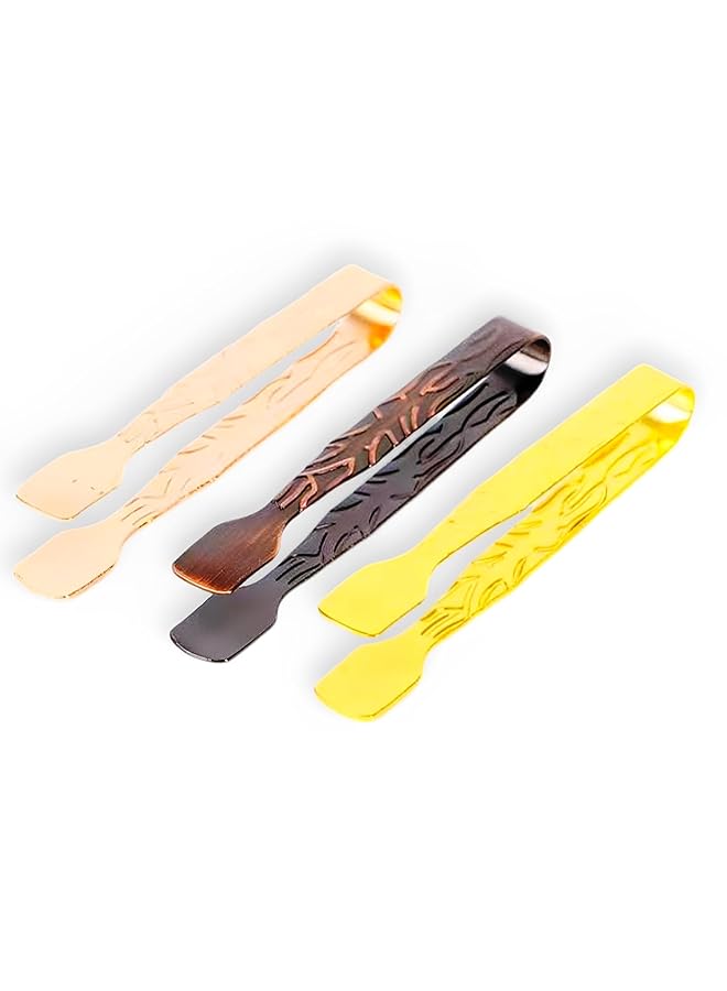 erorex 3Pcs Metal Incense Burner Tongs Gold Plated Metal Incense Cone Tong Specially Designed For Handle Incense 3 Color - Image 1