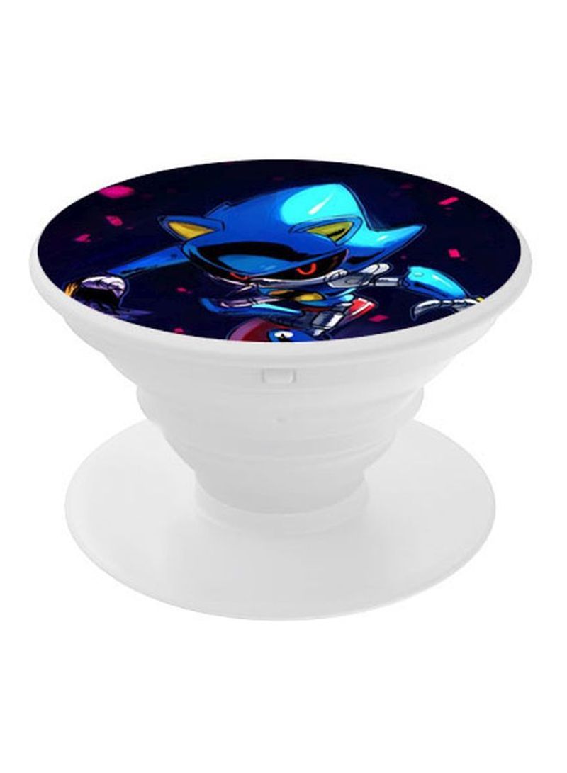 RKN Printed Pop Up Finger Grip Phone Holder Blue/Pink/White - Image 1