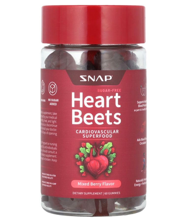 SNAP SUPPLEMENTS Heart Beets Mixed Berry 60 Gummies