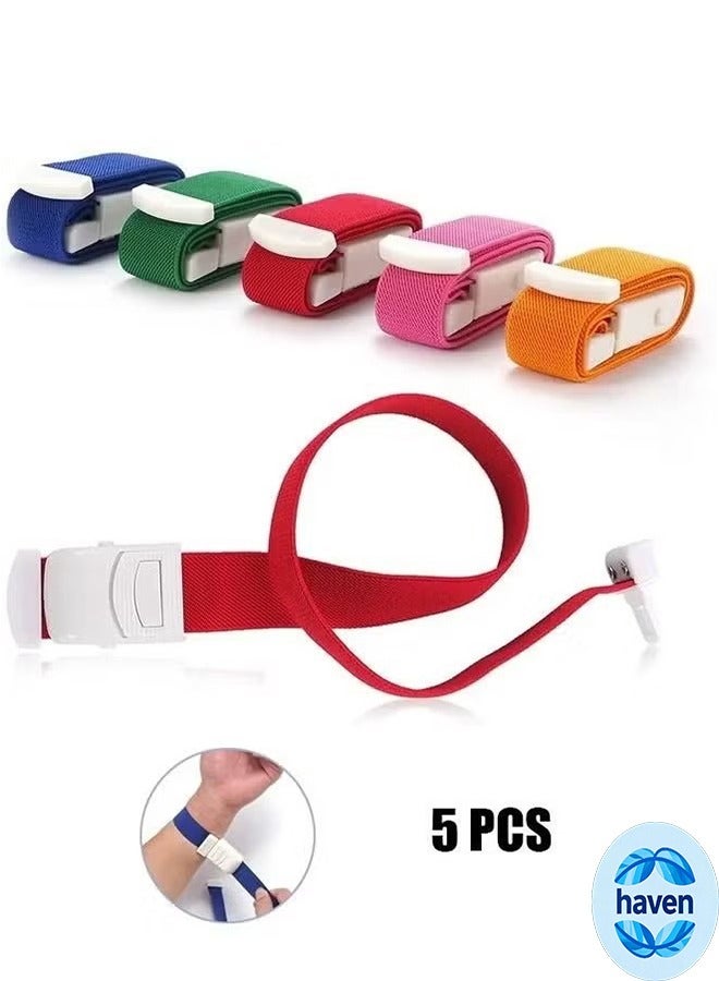 HAVEN Adjustable Clasp Tourniquet Bandage, Medical Emergency First Aid Quick Release Elastic Strap Buckle Band, Emergency Tourniquet Buckle(5 Pcs)  - Image 1