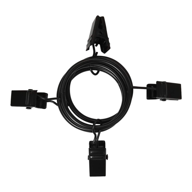 LLPJS 40 Pack Curtain Rings with Clips, Curtain Clip Rings Hooks, Bow Hanger Clips for Hanging Drapery Drapes Bows, Ring 1.26 inch Interior Diameter, Fits up to 1" Rod, Black - Image 4