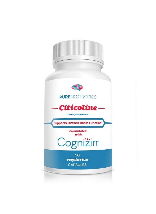Pure Nootropics - Cdp Choline (Citicoline) Capsules 300 Mg Capsules ; 60 Veg Cap Value Pack ; Supports Cognitive Function And Performance Memory Attention And Brain Health ; Bioavailable Cognizin - Image 1