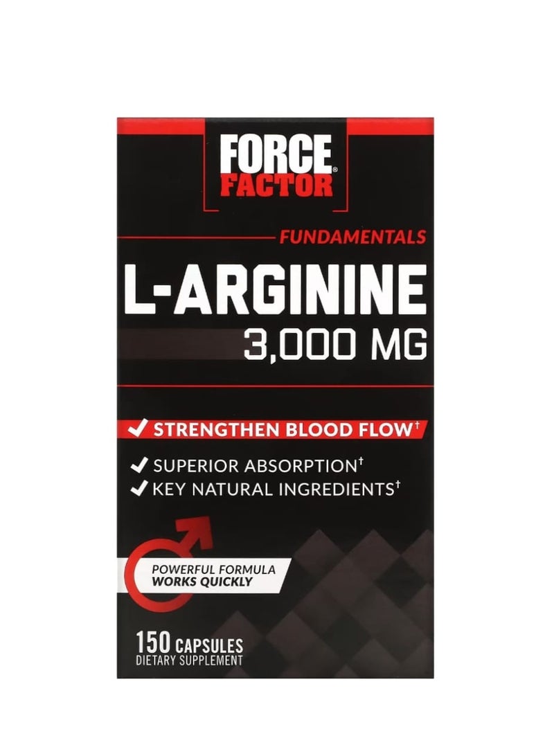 Force Factor L-Arginine 150 Capsules - Image 1