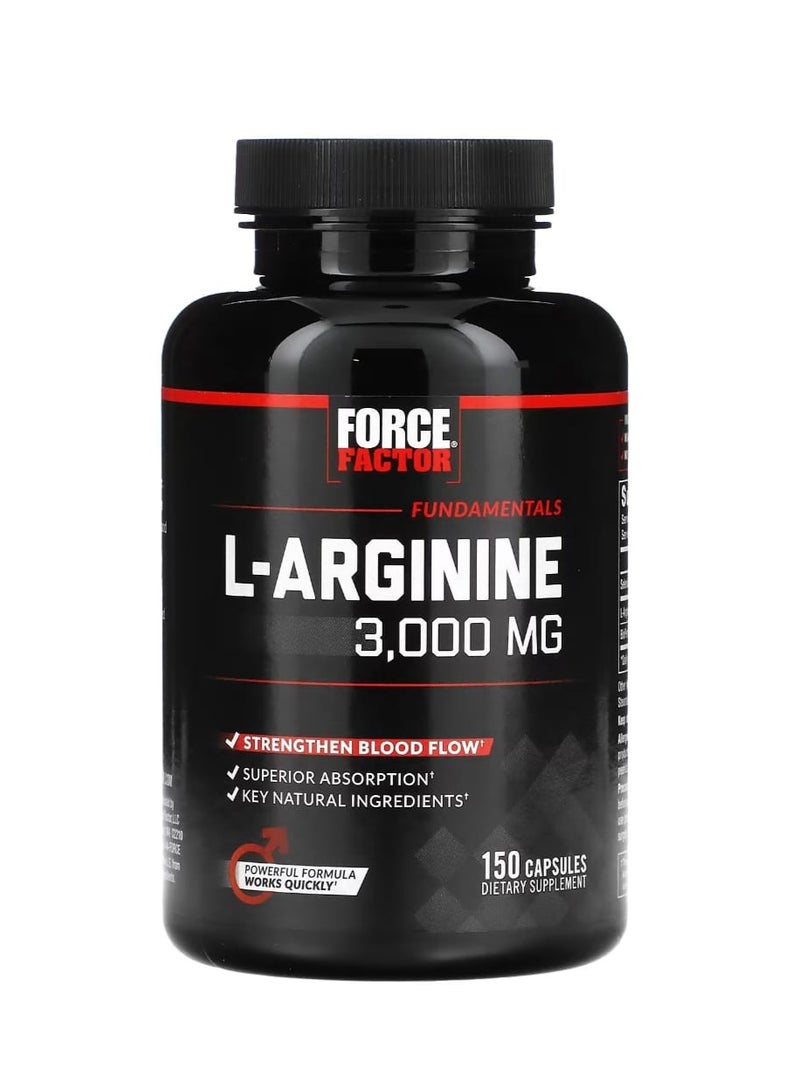 Force Factor L-Arginine 150 Capsules - Image 2