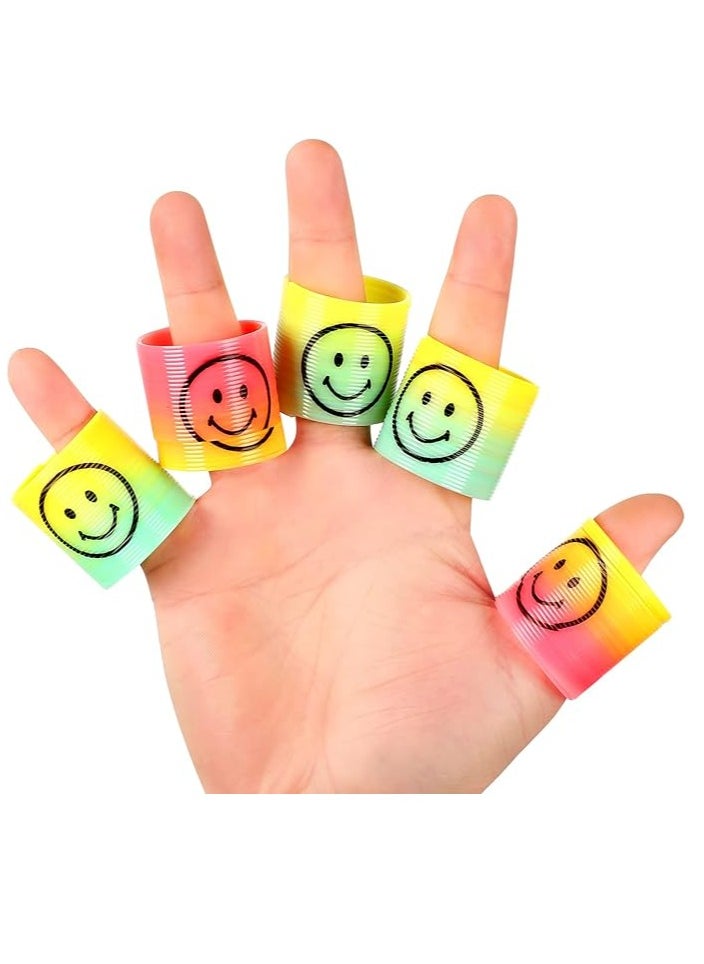 Generic Pack of 12 Smiley Rainbow Spiral Springs Magic Rainbow Puzzle Gift Children's Birthday Educational Toy  - Image 4
