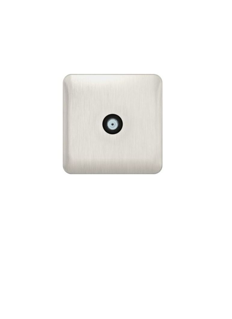 Schneider Electric Schneider Electric GGBL7030BSSS Lisse - Satellite Socket F Type -1 Gang Stainless Steel with Black Interior  - Image 1