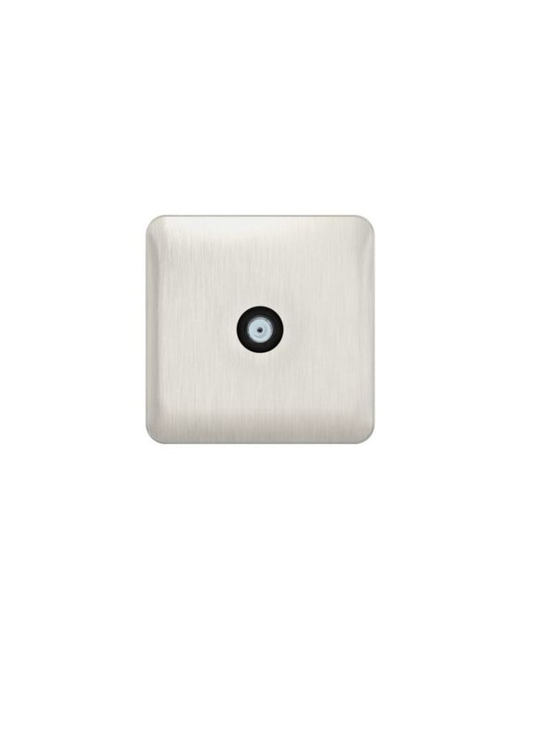 Schneider Electric Schneider Electric GGBL7030BSSS Lisse - Satellite Socket F Type -1 Gang Stainless Steel with Black Interior  - Image 2