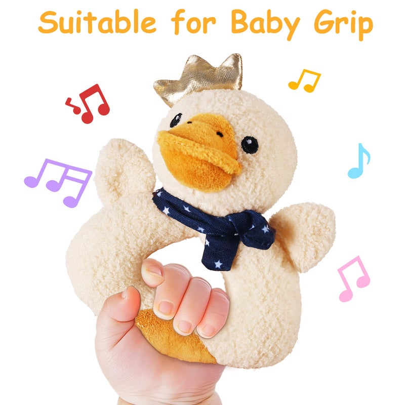 iPlay, iLearn Baby Toys 3 6 12 Month Newborn Gifts, Infant Soft Farm Stuffed Animal Rattles Plush Barn, Boy Girl Stuff, Basket Stocking Stuffer, Sensory Hand Development Toy 0 2 4 7 9M 1 Yr - Farm - Image 3