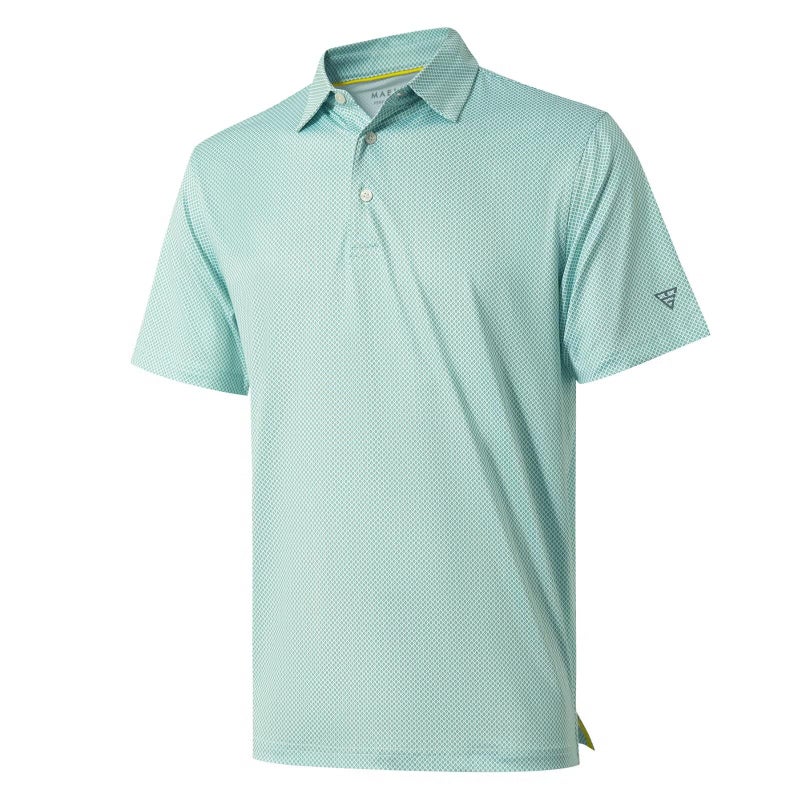 M MAELREG Men's Golf Shirts Dry Fit Short Sleeve Print Performance Moisture Wicking Patterned Polo Shirt for Men - Image 1